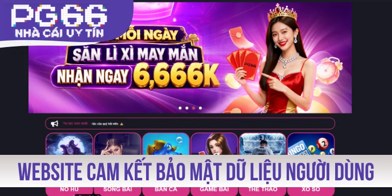 Website cam kết bảo mật dữ liệu người dùng 100%
